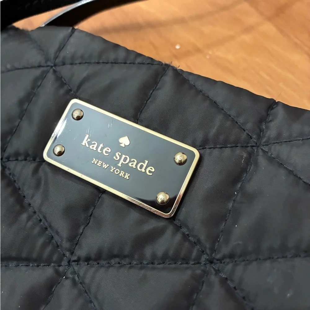 Kate Spade New York Wilson Road quilted black nylon tote bag